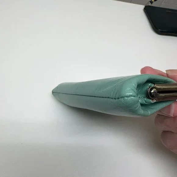 Hobo Cheer Polished Leather Pouch in Sea Glass - Picture 5 of 5